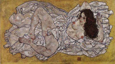 Femme allongée - Egon Schiele